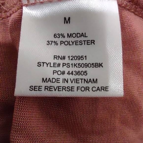 PINK ROSE WARM SPICE PUMPKIN COLORED SHORT SLEEVES NWT 1 POCKET TUNIC SIZE M - Picture 8 of 9
